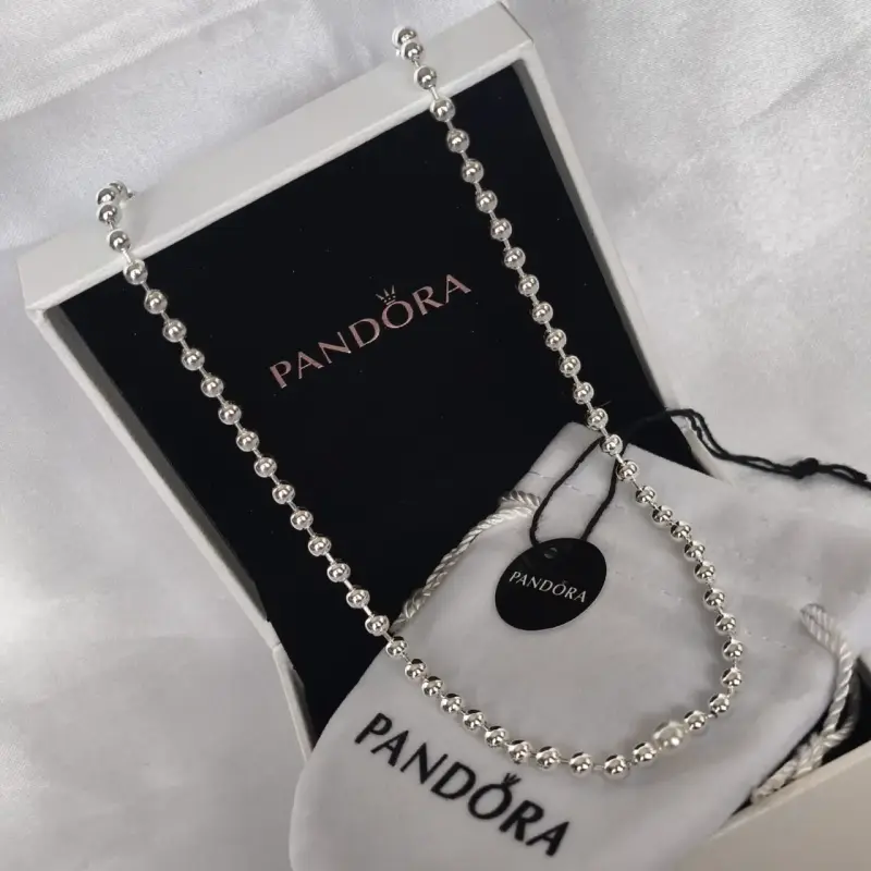 Collar de plata Pandora con cuentas - 2