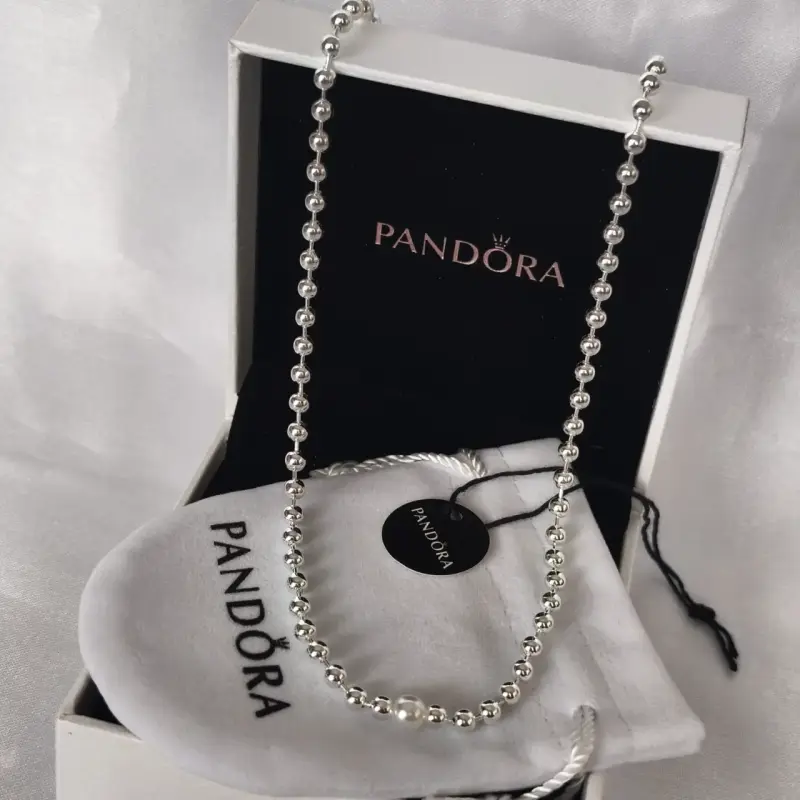 Collar de plata Pandora con cuentas - 3