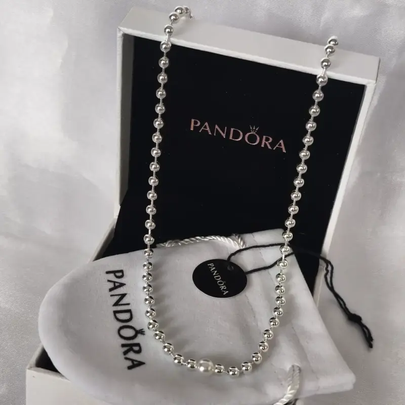 Collar de plata Pandora con cuentas - 5