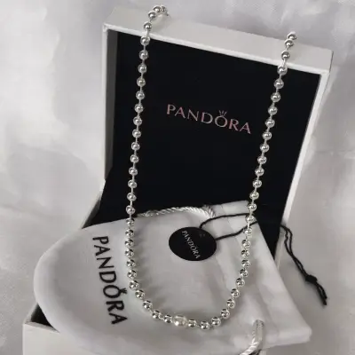 Collar de plata Pandora con cuentas - miniatura 5