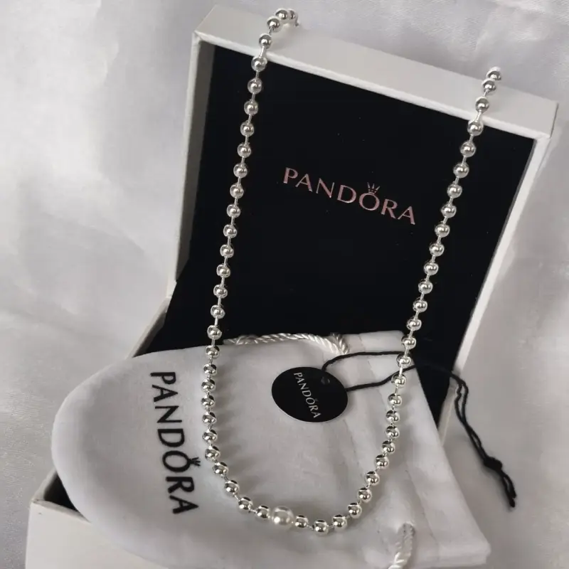 Collar de plata Pandora con cuentas - 6
