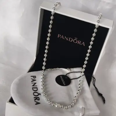 Collar de plata Pandora con cuentas - miniatura 6
