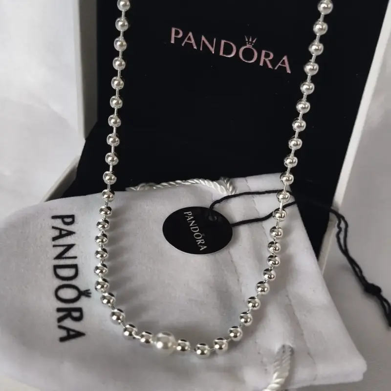 Collar de plata 925 Pandora con cuentas - 2