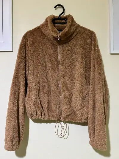 Chaqueta marrón con cierre - miniatura 1
