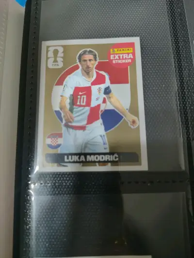 Lámina Extra Sticker Luka Modric oro - miniatura 1
