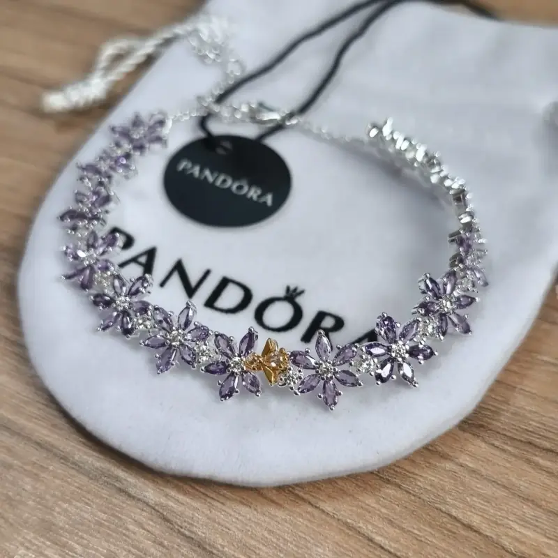 Pulsera Pandora Bridgerton plata 925 flores - 3