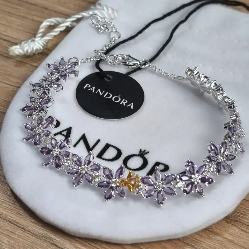 Pulsera Pandora Bridgerton flores y cristales - 3