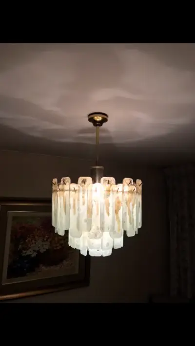 Lámpara colgante de cristal vintage - miniatura 1
