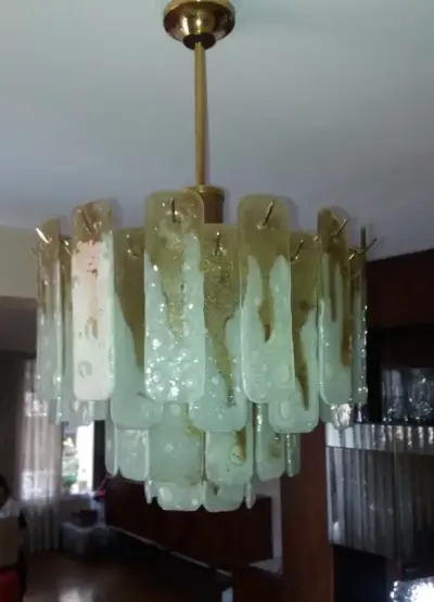 Lámpara colgante de cristal vintage - miniatura 2