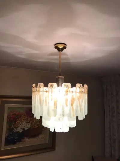 Lámpara colgante de cristal vintage - miniatura 3