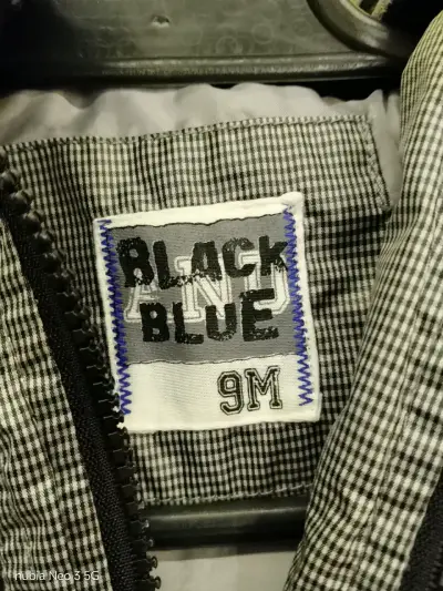 Chaqueta infantil Black Blue 9M gris con capucha - miniatura 2