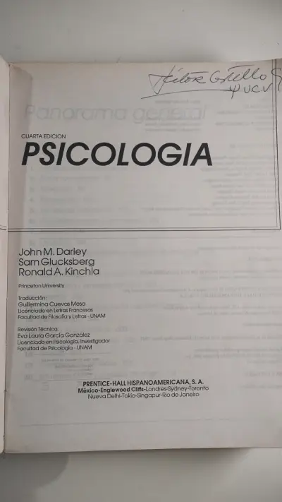 Libro Psicología Cuarta Edición Darley/Glucksberg/Kinchla - miniatura 2