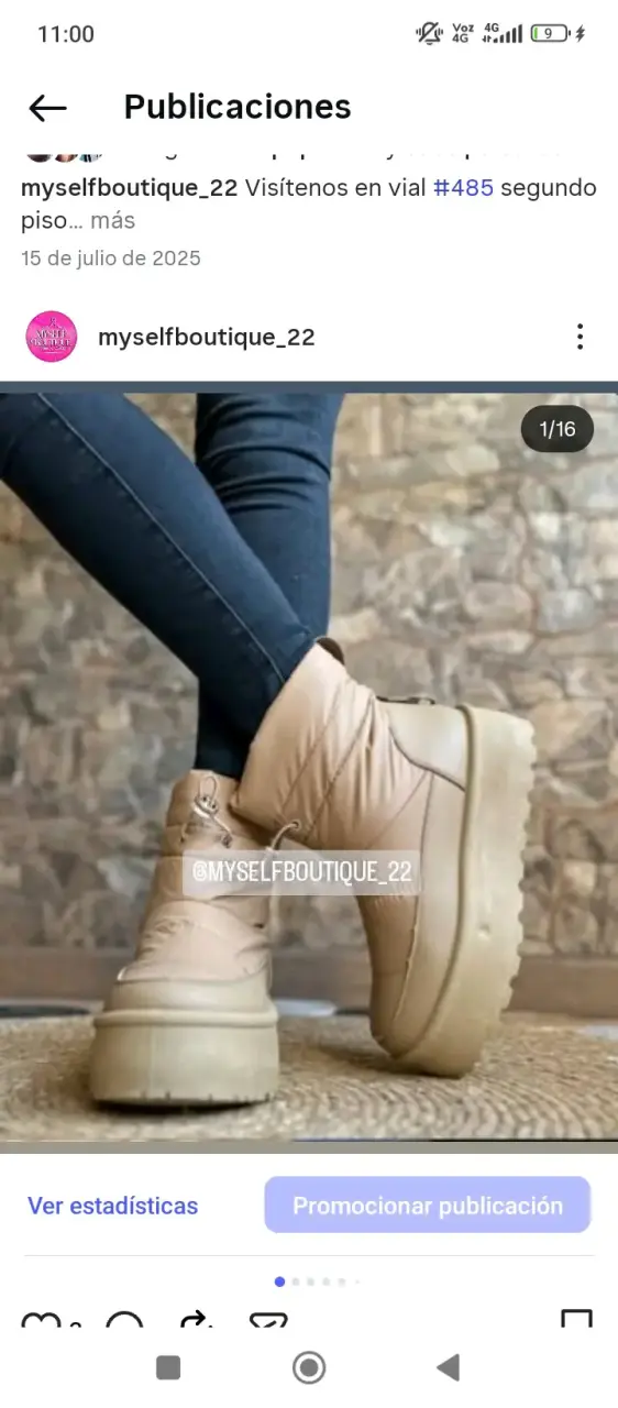 Botas de invierno beige para mujer - 3