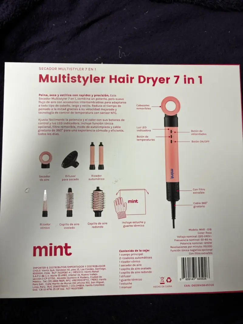 Secador Multistyler 7 en 1 Mint con Accesorios - 4
