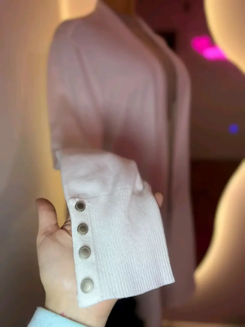 Cárdigan blanco largo para mujer - 3