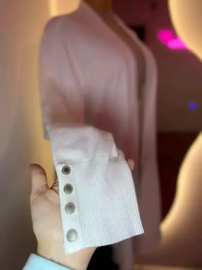Cárdigan blanco largo para mujer - miniatura 3