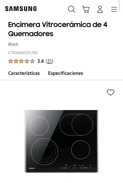 Encimera vitrocerámica Samsung de 4 zonas - miniatura 6