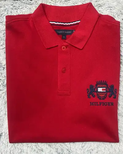 Polera Polo Roja Tommy Hilfiger - miniatura 1