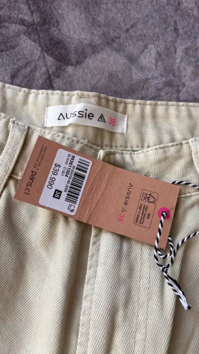 Pantalones cargo beige Aussie talla 38 - miniatura 2