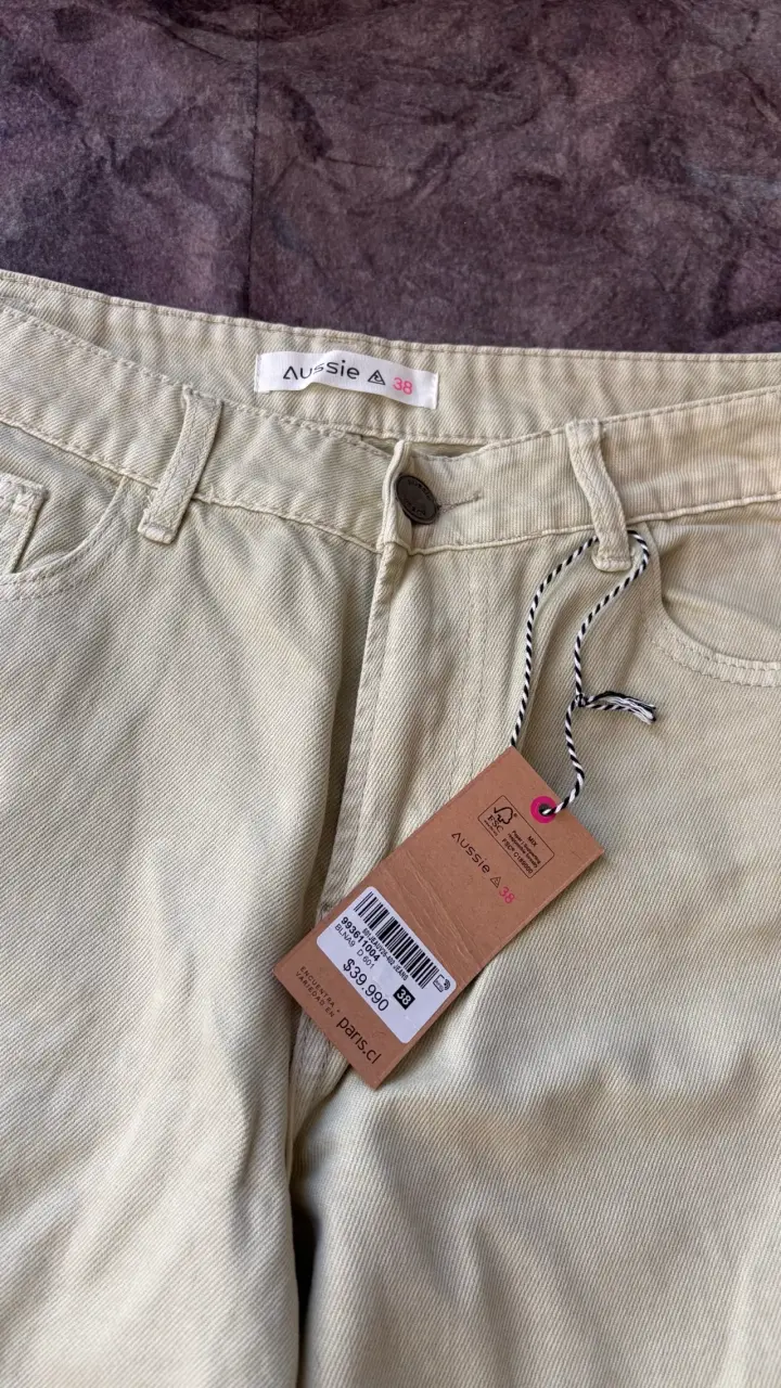 Pantalones cargo beige Aussie talla 38 - 4
