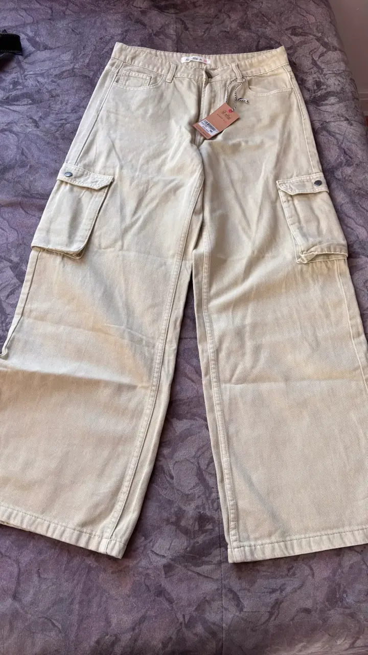 Pantalones cargo beige Aussie talla 38 - 5