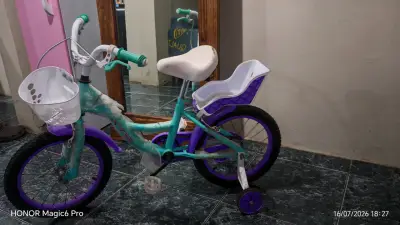 Bicicleta infantil con rueditas y canasto - miniatura 1