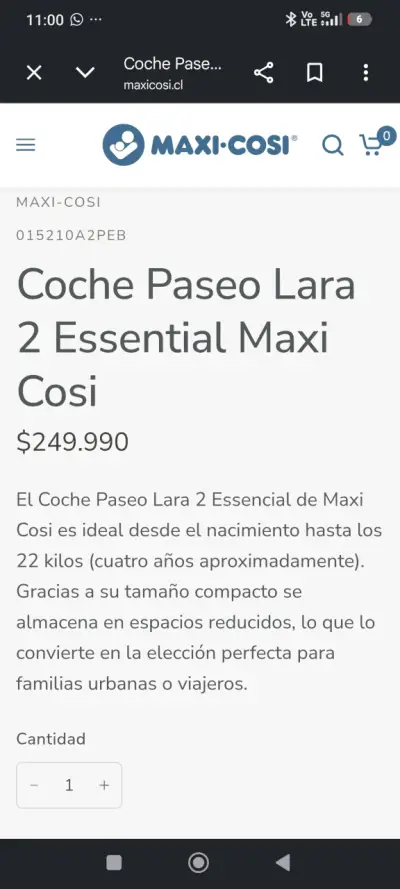 Coche de bebé ultra compacto Maxi-Cosi Lara² - miniatura 6