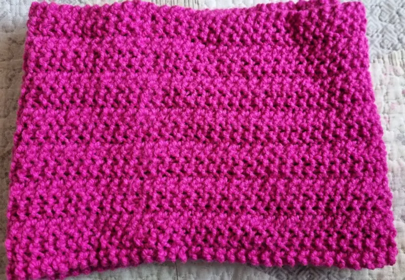 Cuello tejido a mano color morado - 3