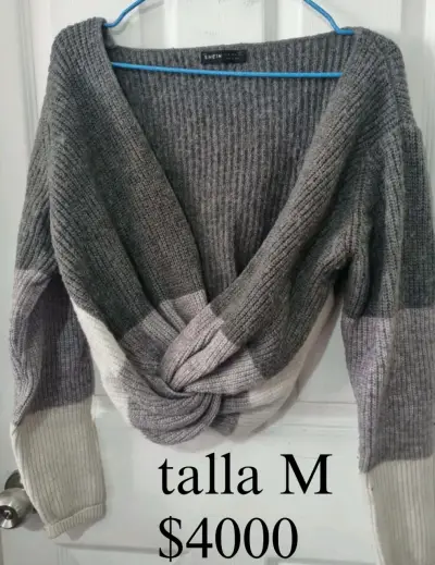 Suéter de punto gris Shein talla M - miniatura 1