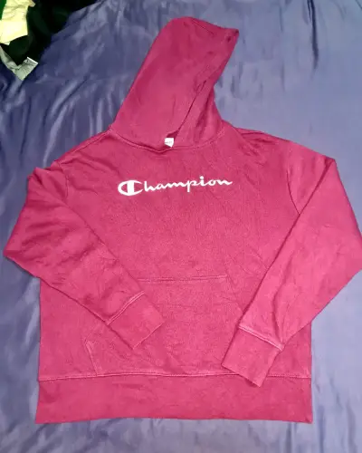 Polerón con capucha Champion burdeos - miniatura 1