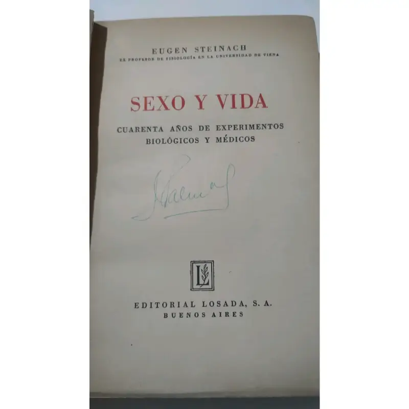 Libro 'Sexo y Vida' de Eugen Steinach - 2