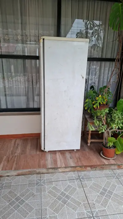 Refrigerador vertical blanco en buen estado - miniatura 1