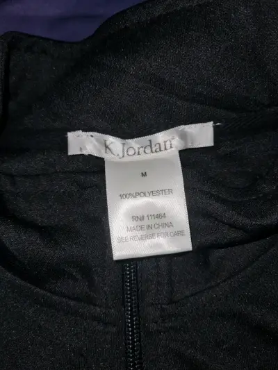 Chaqueta deportiva negra con franjas blancas - miniatura 2