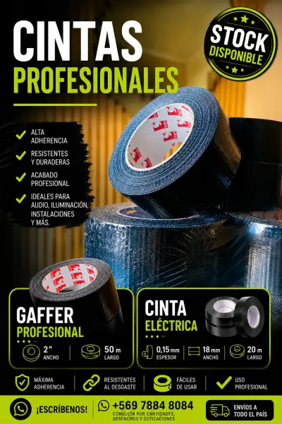 Cintas Profesionales Gaffer y Eléctrica - miniatura 1