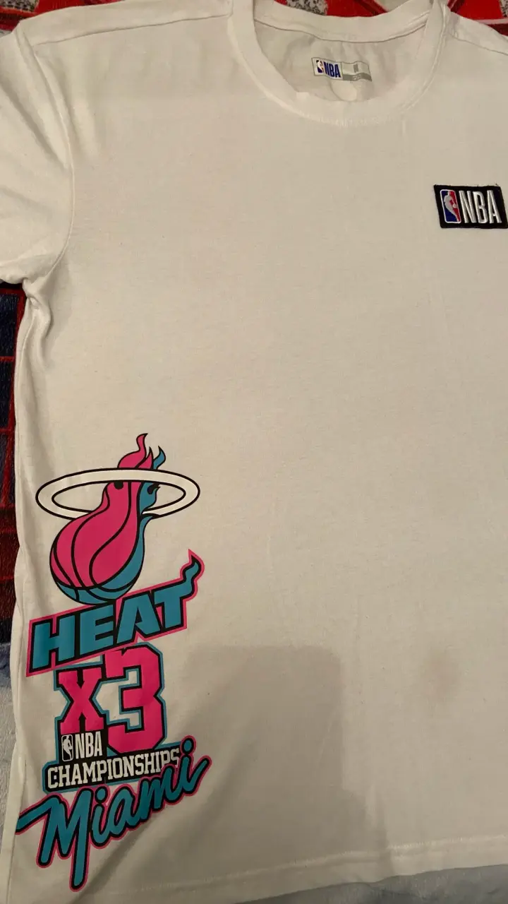 Polera NBA Miami Heat Blanca Exclusiva - 2