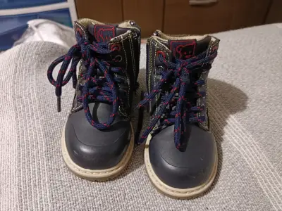 Botines de niño azul con cierre lateral - miniatura 3