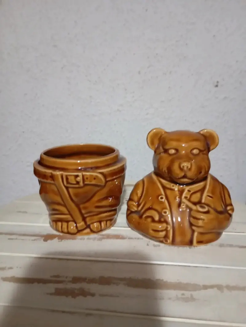 Figura decorativa de oso de cerámica - 3