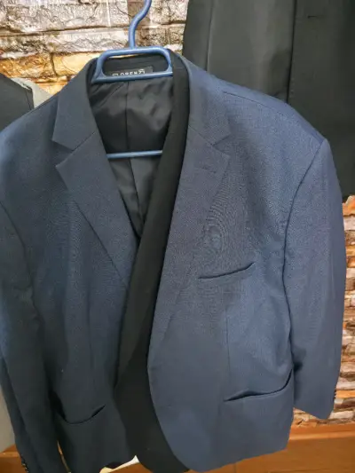 Blazer elegante azul y negro talla grande - miniatura 2