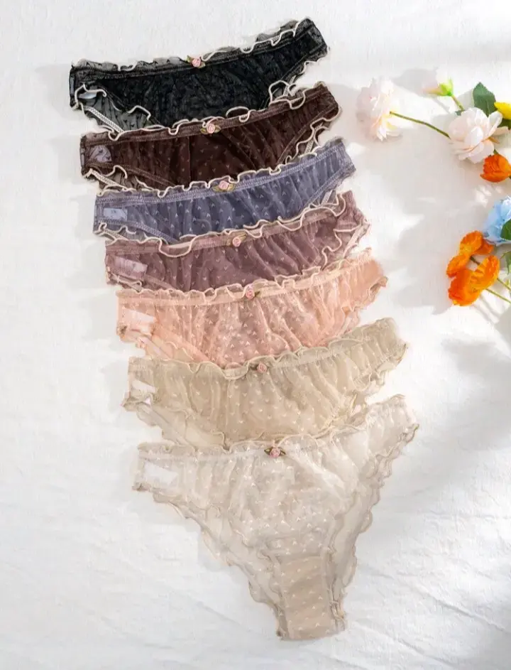 PetitDoll 7 piezas Bragas de malla con ribete - 1