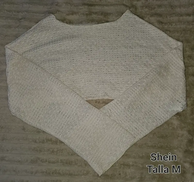 Suéter tejido beige Shein talla M