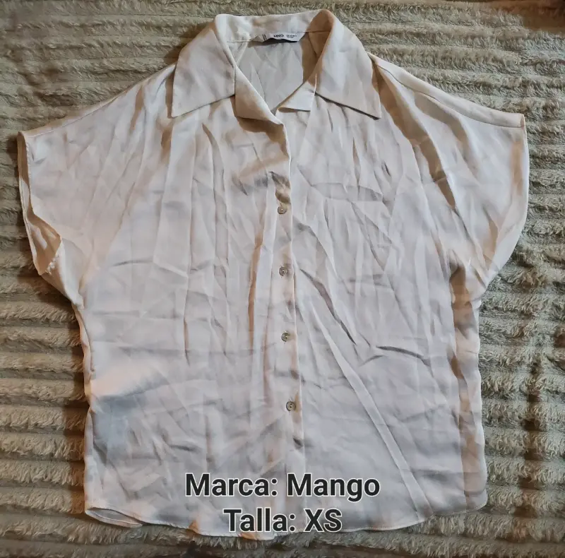 Blusa blanca de mujer Mango talla XS
