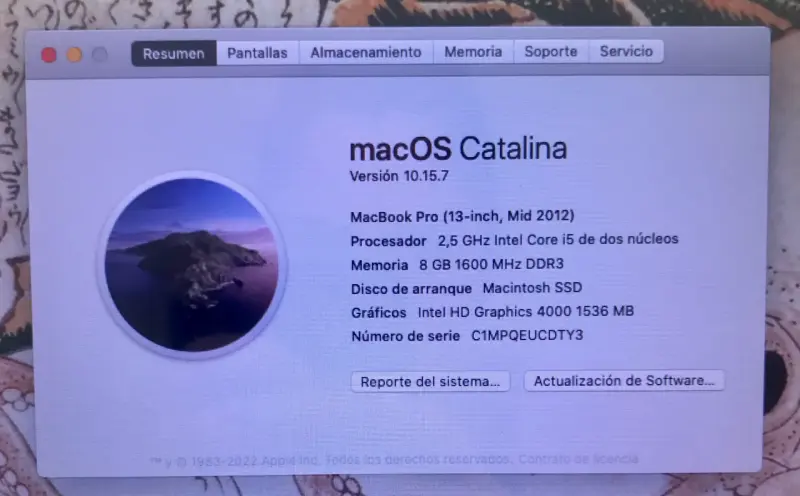 MacBook Pro 2012 SSD 500GB 8GB RAM - 4