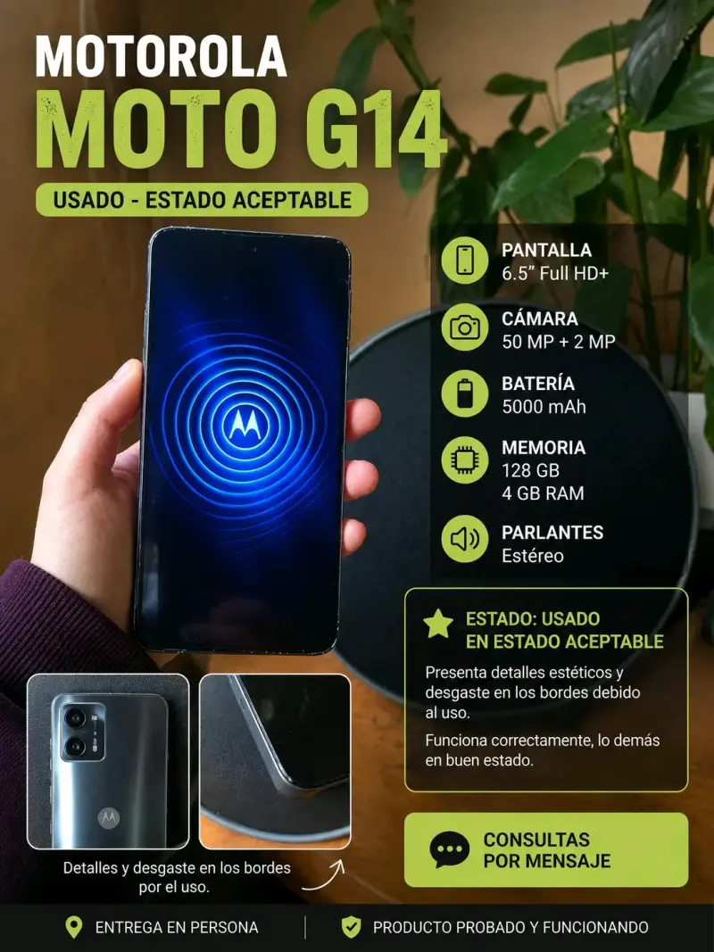 Smartphone Motorola Moto G14 usado - 1