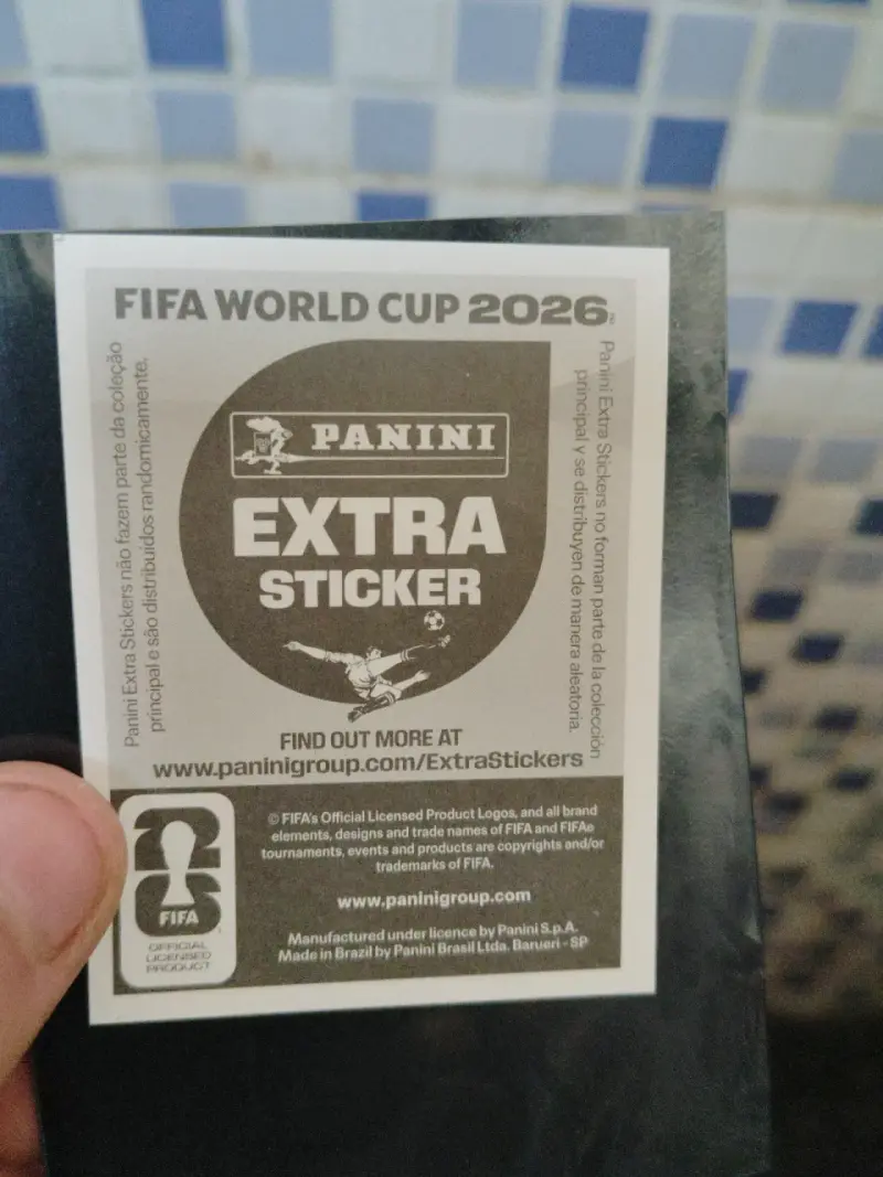 Pegatina Panini Mundial Cr7 Extra Stiker oro - 3