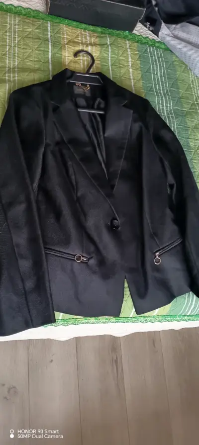 Abrigo negro elegante Alaniz para mujer - miniatura 2
