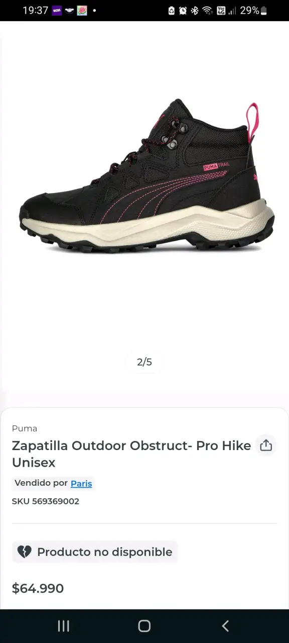 Zapatillas de senderismo Puma Trail negras - 5