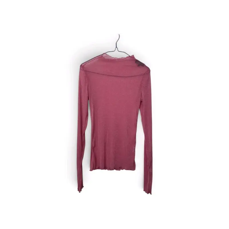 Polera manga larga transparentosa para mujer - 1