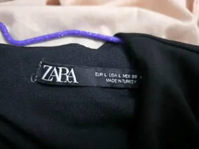 Vestido zara negro elegante para mujer - miniatura 2