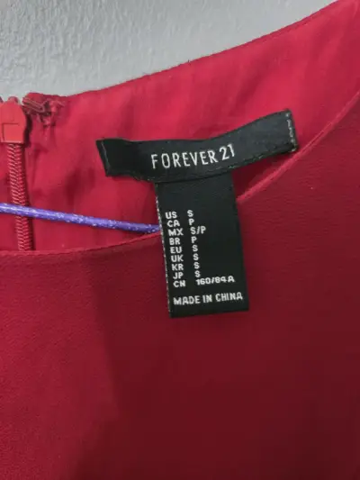 Vestido niña corto rojo elegante para mujer - miniatura 2
