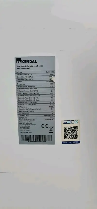 Aire acondicionado portátil Kendal con control remoto - miniatura 5